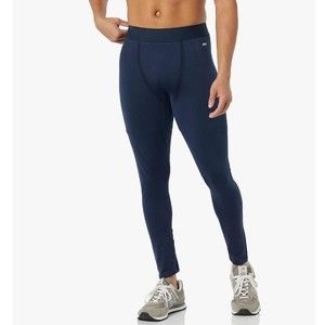 Amazon Essentials Men's Active Seamless Leggings, Dark Navy, Size Medium
